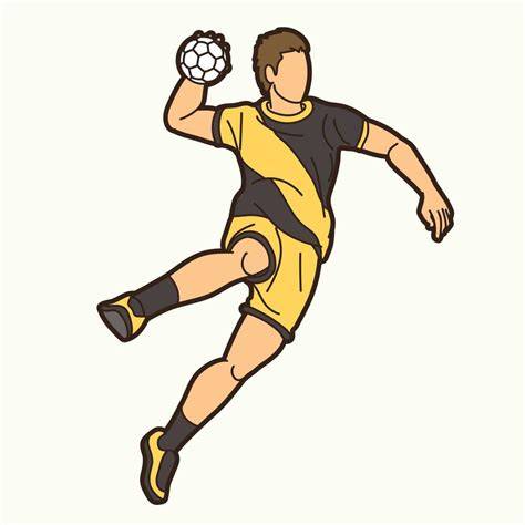 jugador de balonmano en acción