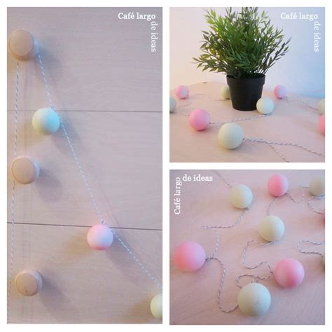 Guirnalda luminosa con pelotas de ping-pong