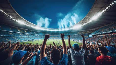 afición en un estadio de fútbol chino