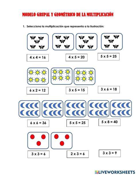 Grupos de bloques para representar multiplicaciones