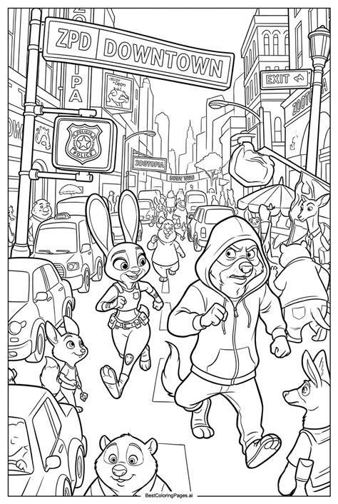 Persecución policial en Zootopia