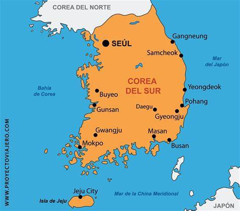 Mapa del viaje Chile Corea del Sur