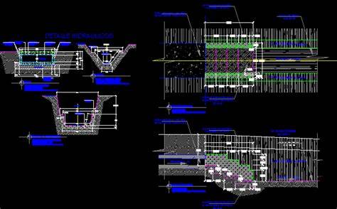 plano DWG drenaje aguas lluvias cancha deportiva