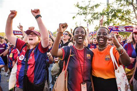 Celebración del Barça Femení en Barcelona
