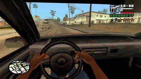 GTA San Andreas primera persona conduciendo
