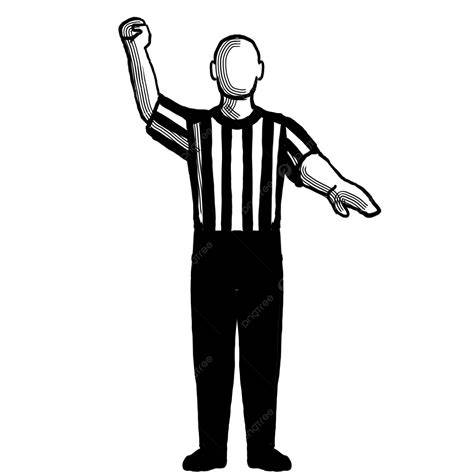 árbitro señalando falta en partido