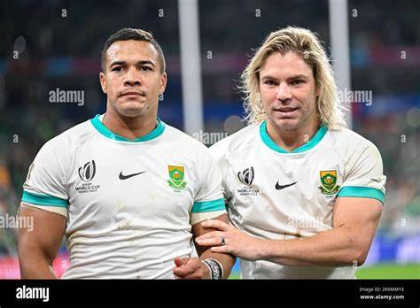 Faf de Klerk y Cheslin Kolbe en rugby