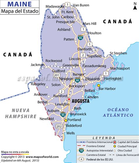 Mapa de Atlantis y costa de Maine