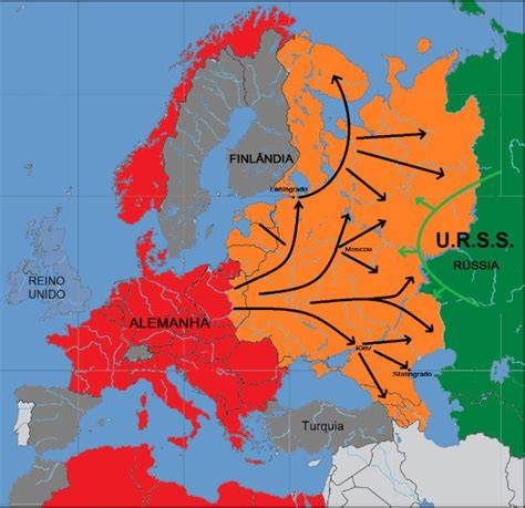 Batalla de Stalingrado mapa del frente oriental