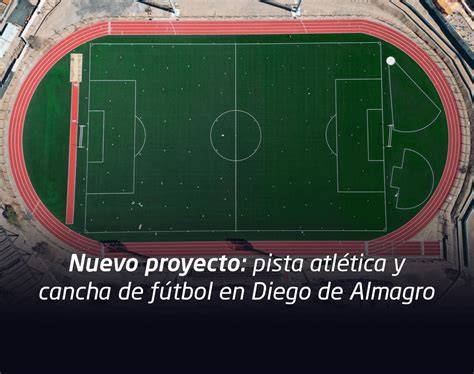 Complejo deportivo con pista atlética y cancha de fútbol