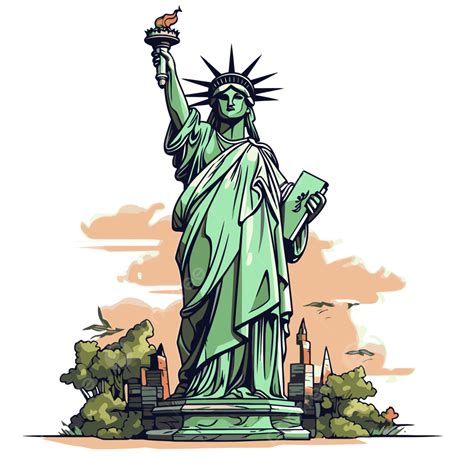 Estatua de la Libertad dibujada