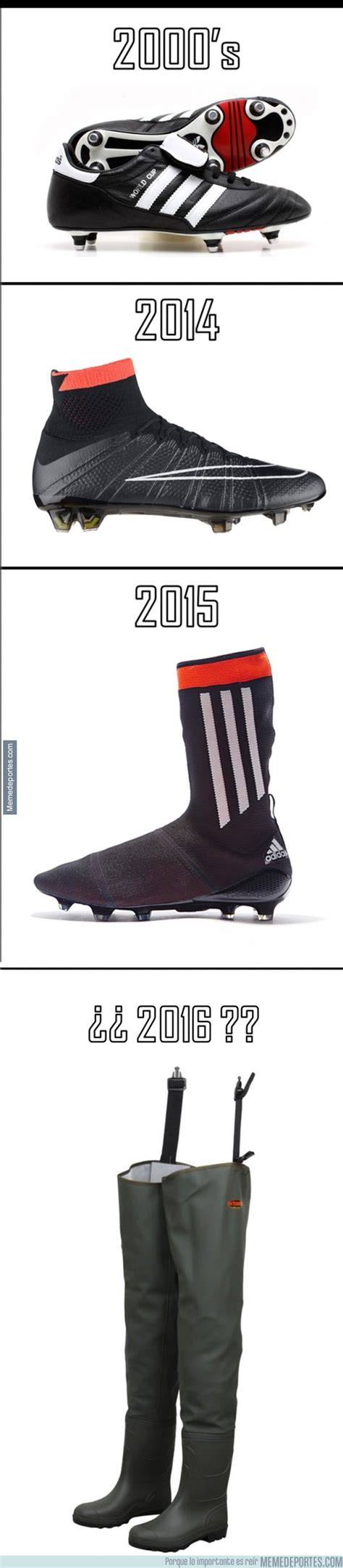 evolución histórica de botas de fútbol