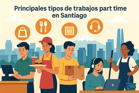 Mapa de empleos part time en Chile