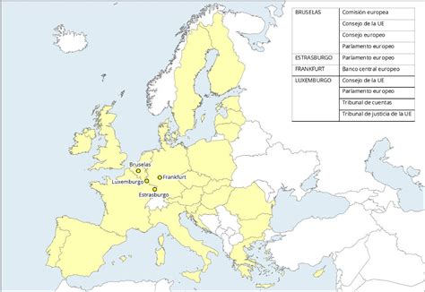 Mapa de las sedes americana y europea