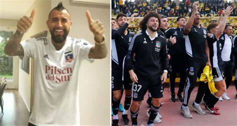 Arturo Vidal celebra título Colo Colo camarines