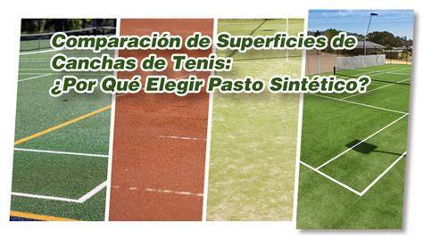 Comparación de superficies de tenis