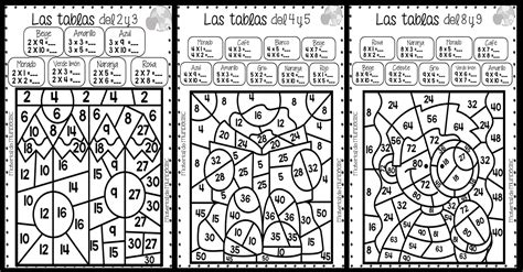 Ficha escolar de multiplicaciones con dibujo oculto