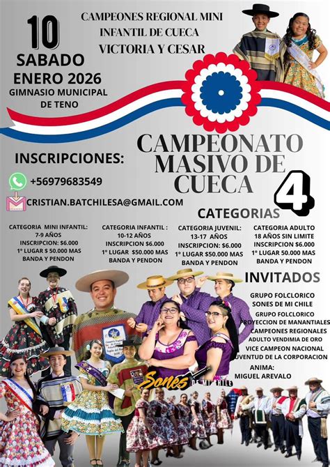 Campeonato de cueca en gimnasio municipal