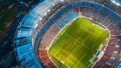 Estadio de fútbol con zonas de seguridad