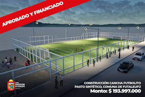 Cancha de futbolito con pasto sintético