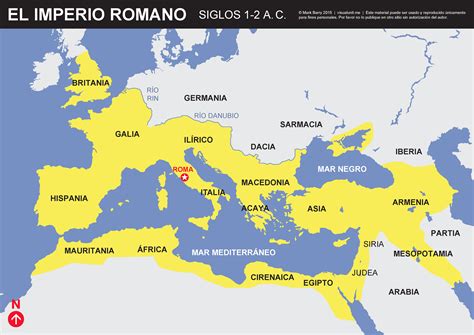 Mapa del Imperio romano dividido