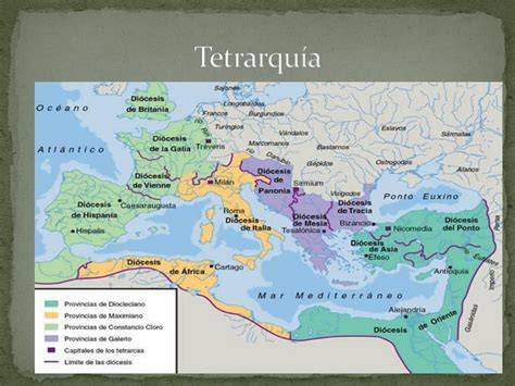 Esquema de la tetrarquía romana