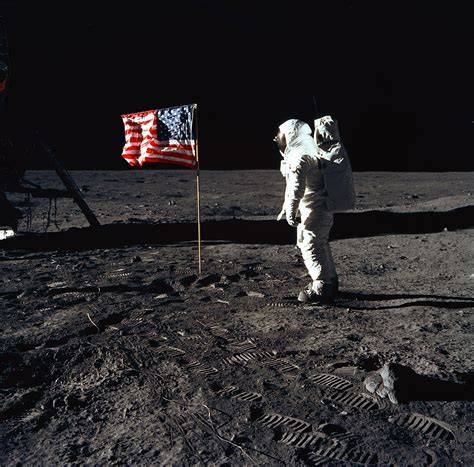 Neil Armstrong y Buzz Aldrin en la Luna