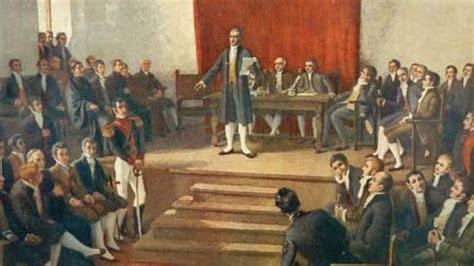 Sesión del primer Congreso Nacional de Chile