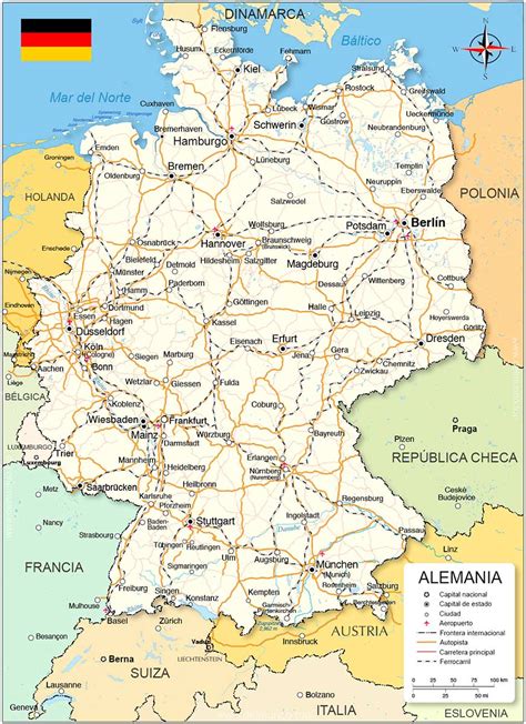 Mapa de Barcelona a Alemania