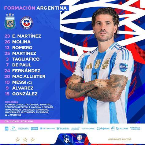 Formación Argentina Chile final Copa América