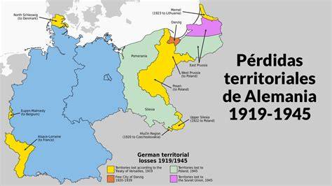 Mapa de pérdidas territoriales alemanas