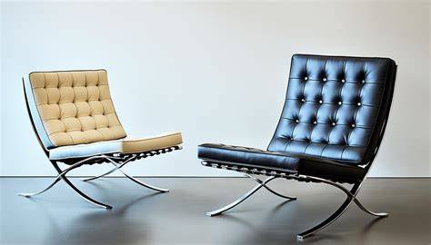 Silla Barcelona junto al estanque