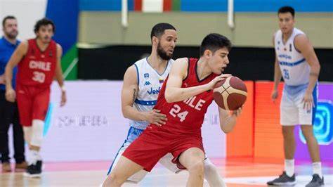 Partido de básquetbol juvenil Chile Colombia