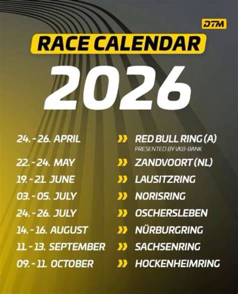 Calendario de carreras de automovilismo
