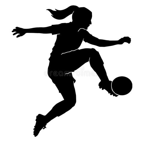 logo stencil mujer jugando fútbol