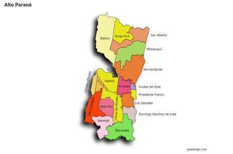 Mapa de Naranjal en Alto Paraná