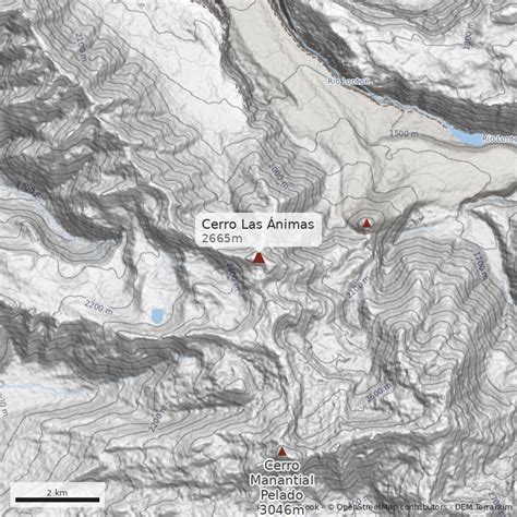 Ruta del accidente en cerro Las Ánimas