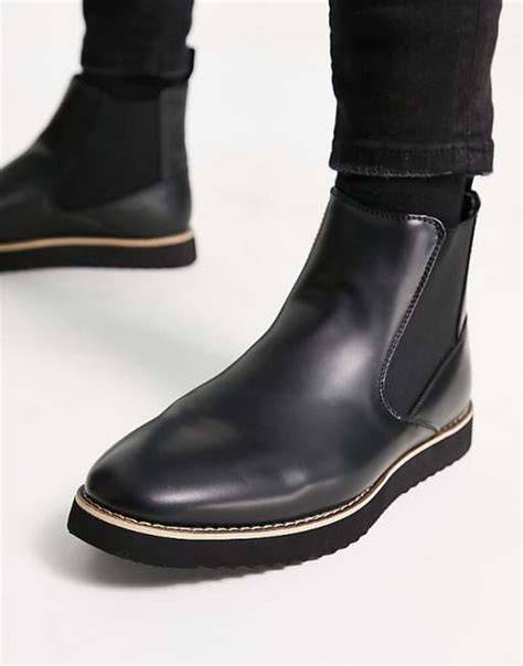 Botas Richard Chelsea negras de cuero