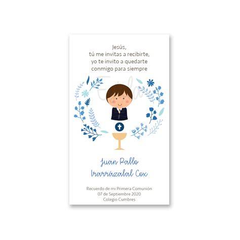 Santitos personalizados para Primera Comunión