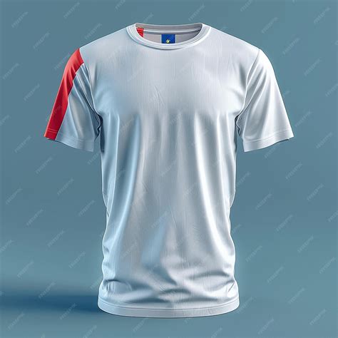 Camisa peruana blanca con franja roja diagonal