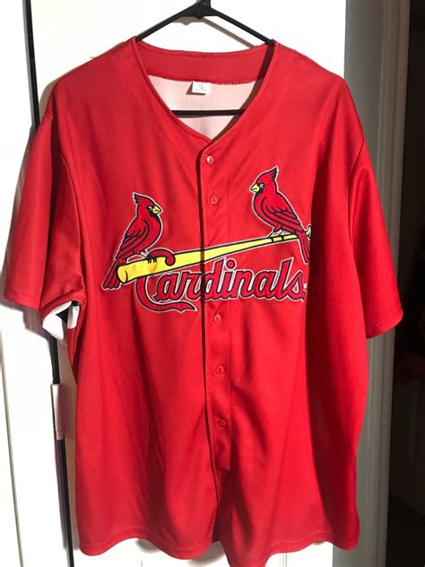Camisa de béisbol de los Cardenales roja