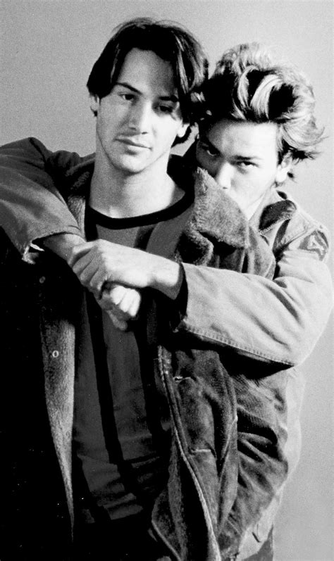 Keanu Reeves y River Phoenix juntos