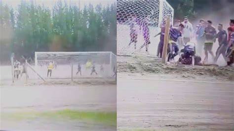 Partido de fútbol rural en Yumbel