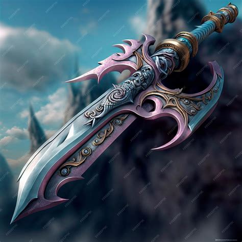 Hoja rota de espada de fantasía