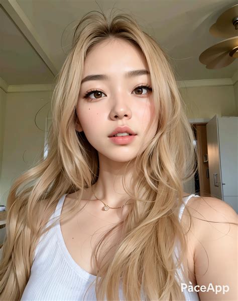 Selfie coreana con camiseta blanca