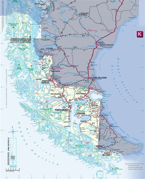 Mapa institucional de la Región de Magallanes