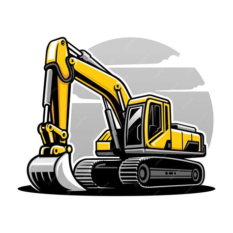 Logo de arriendo con excavadora
