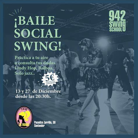 baile social swing con música en vivo
