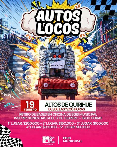 Auto loco artesanal en carrera cuesta abajo
