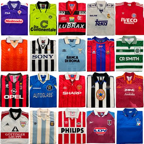 colección de camisetas de fútbol retro